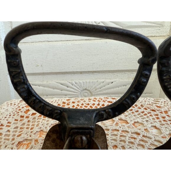 Antique 1800's lot of Two Bell Shaped Food Choppers Cast iron Primitive - Picture 9 of 11